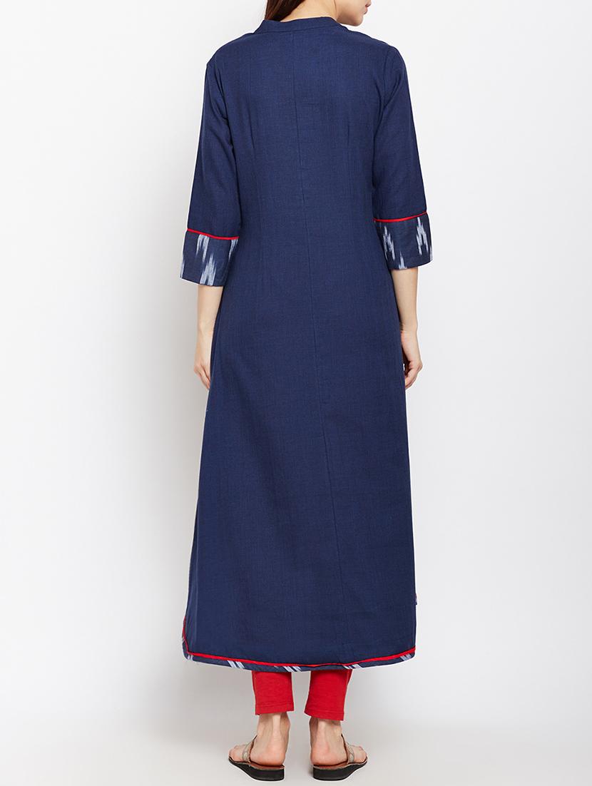 a-line embroidered kurta - 15189579 - Standard Image - 2