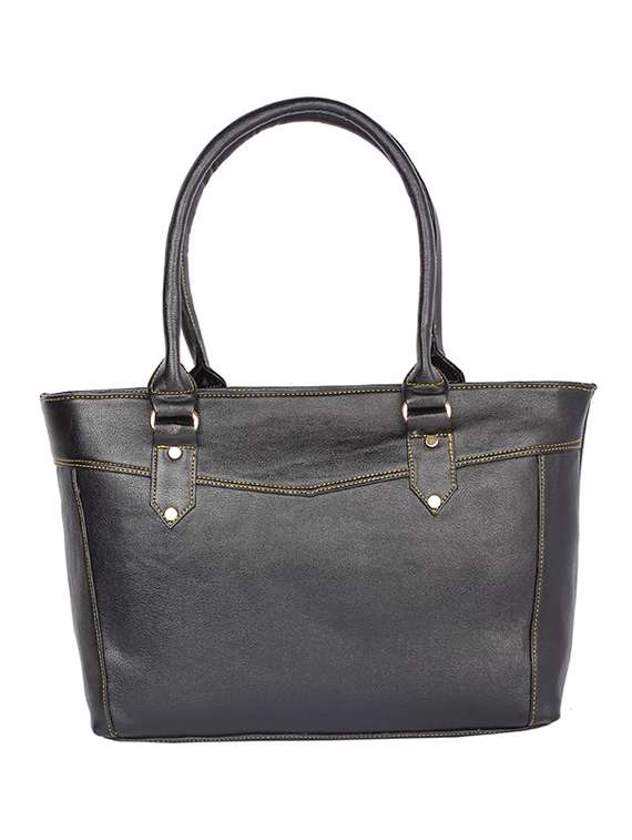 black leatherette (pu) handbag