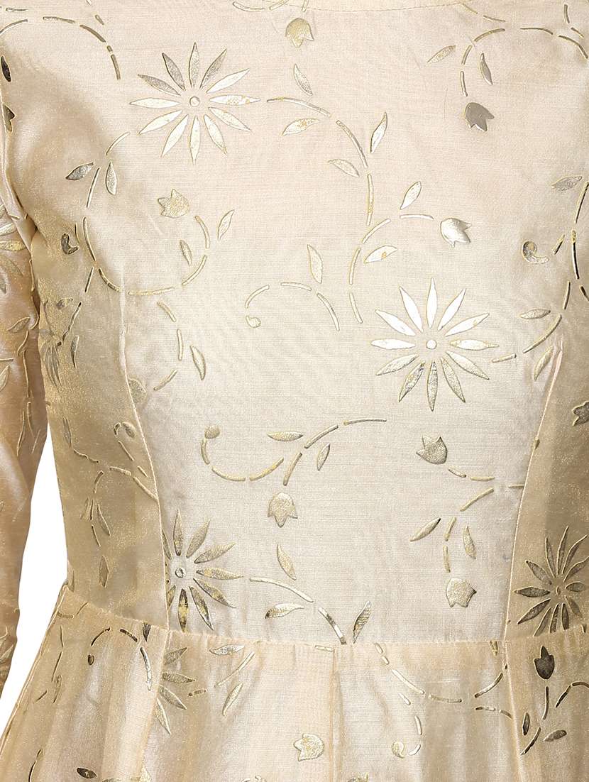 Egg Nog Embossed Pastel Kurta