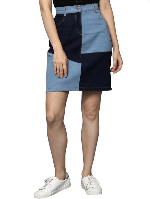 blue denim skirt - 15191786 - Standard Image - 0