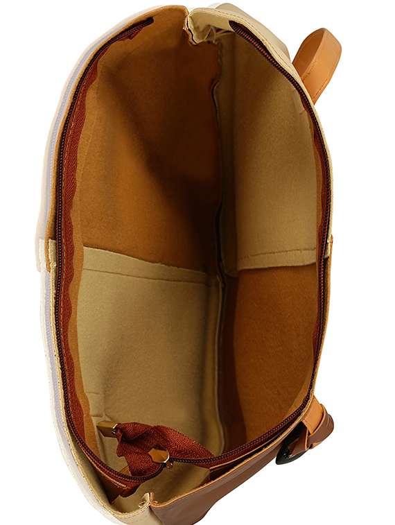 brown leatherette (pu) combo tote - 15193748 -  Standard Image - 2