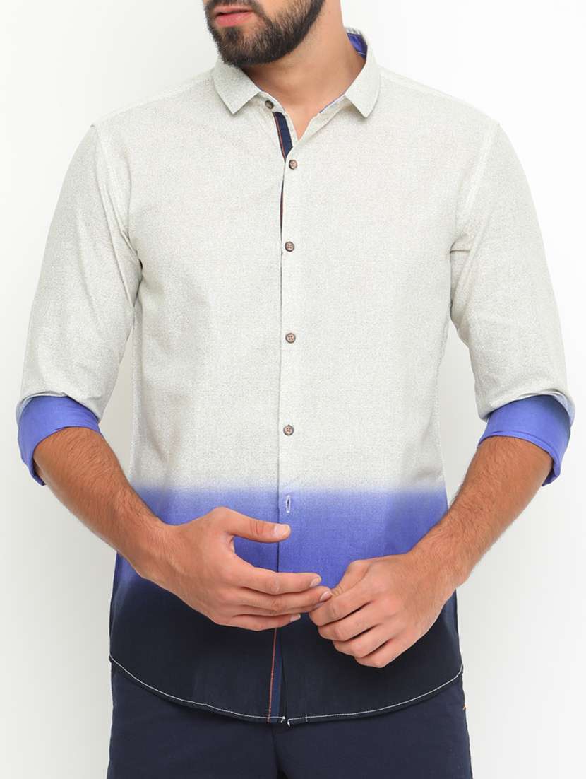 white cotton casual shirt