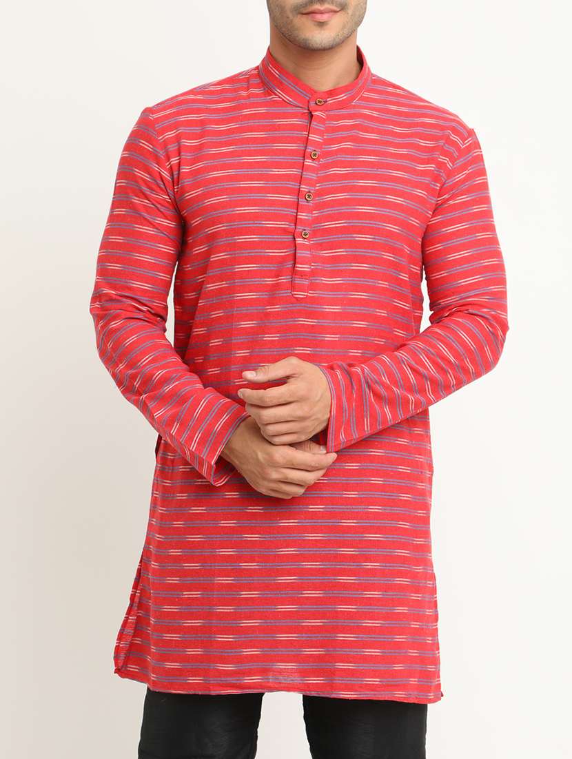 pink striped kurta