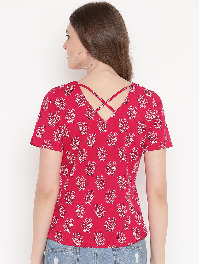 pink printed cotton top - 15198370 - Standard Image - 2