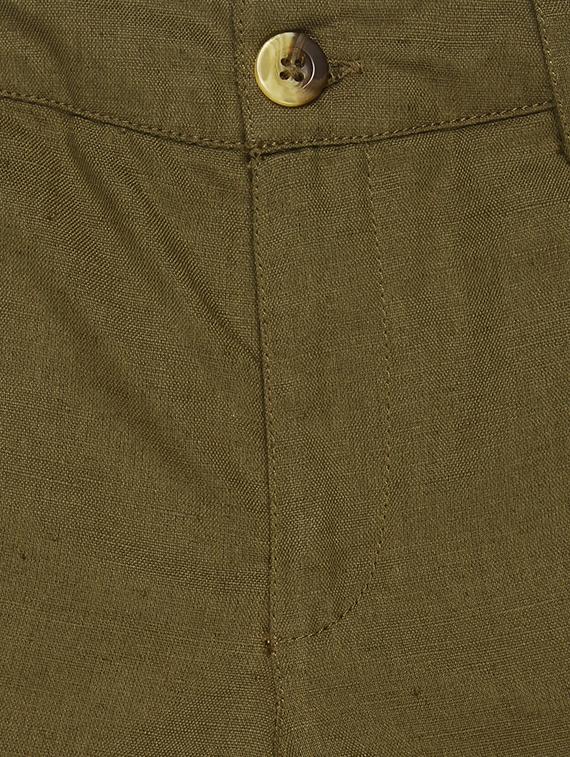 green cotton blend casual chinos - 15199107 - Standard Image - 2