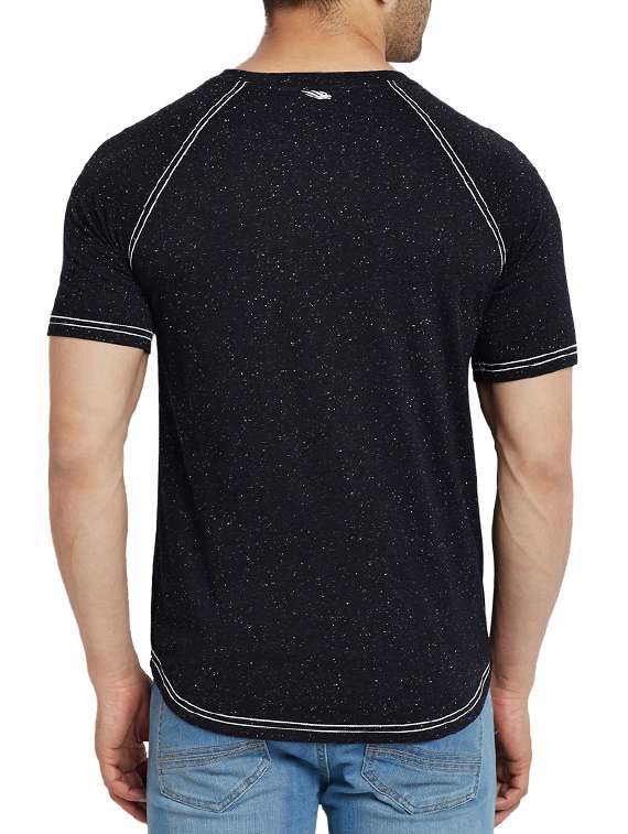 black cotton raglan t-shirt - 15200573 -  Standard Image - 2