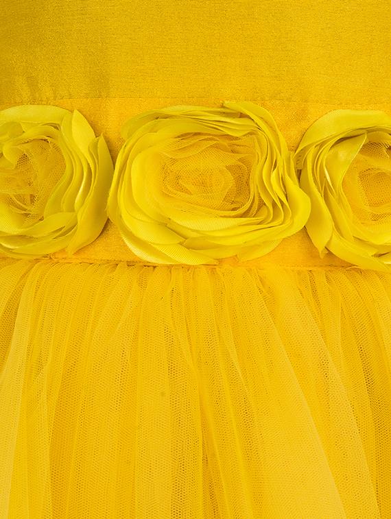 yellow net frock - 15200645 - Standard Image - 2