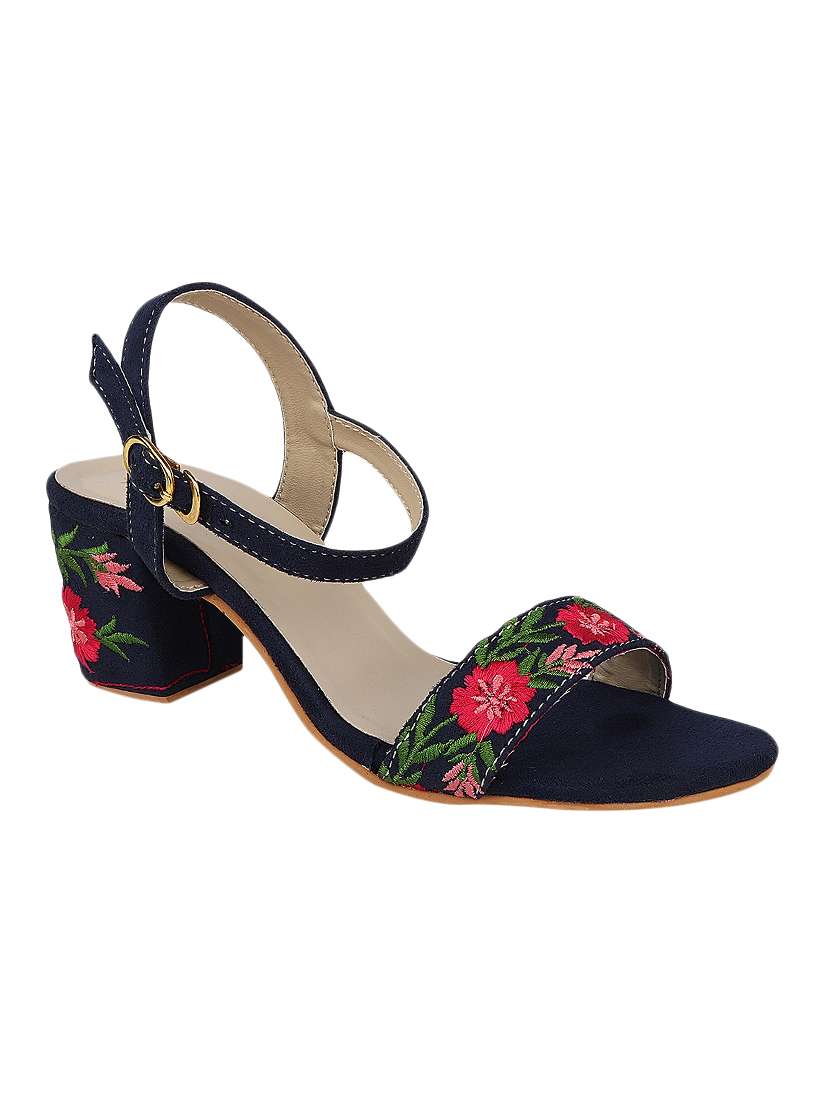 blue ankle strap sandal