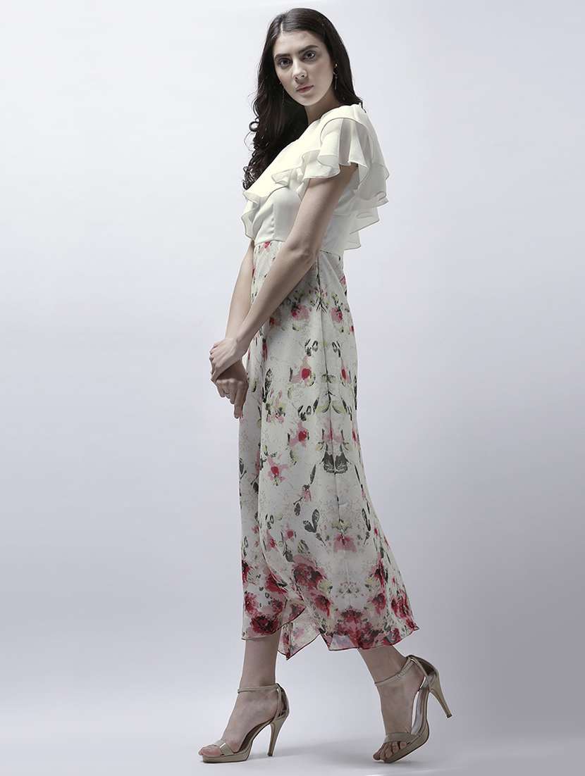 white floral ruffle dress - 15202553 -  Standard Image - 2