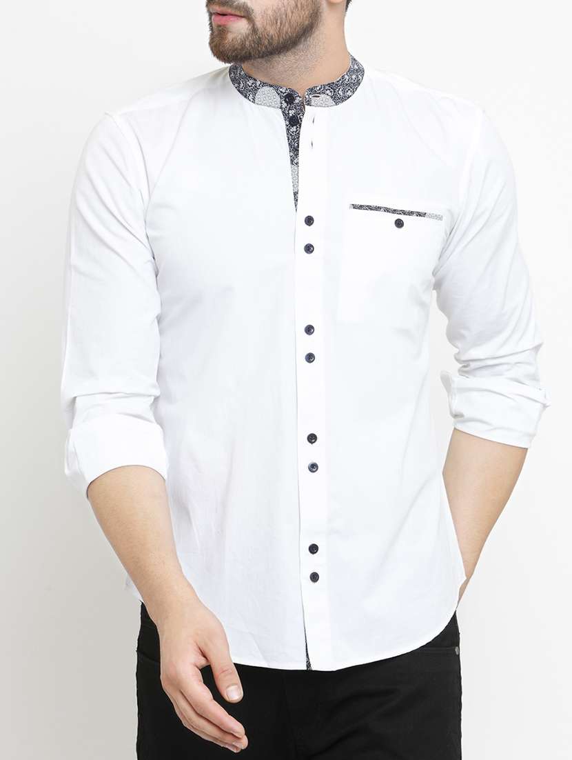 mens solid casual shirt