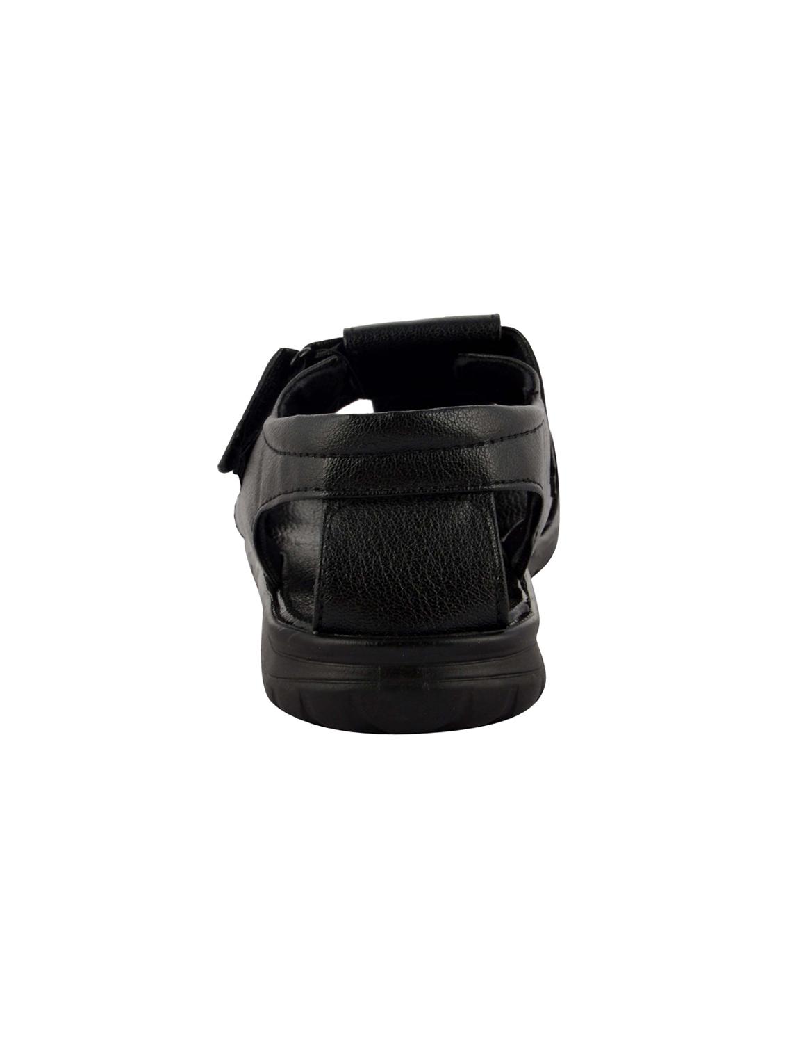 black leatherette back strap sandal - 15211940 - Standard Image - 2