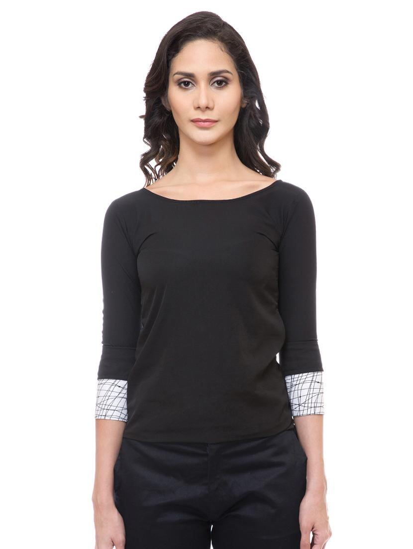 women's straight boat neck top - 15214002 - Zoom Image - 0