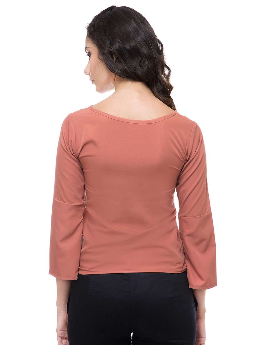 women's straight boat neck top - 15214009 - Standard Image - 2
