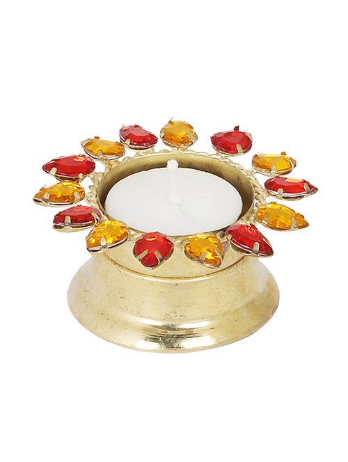 red & yellow tea light candle holder - 15214173 -  Standard Image - 0