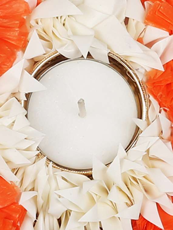 flower design tea light candle holder - 15214498 - Standard Image - 2