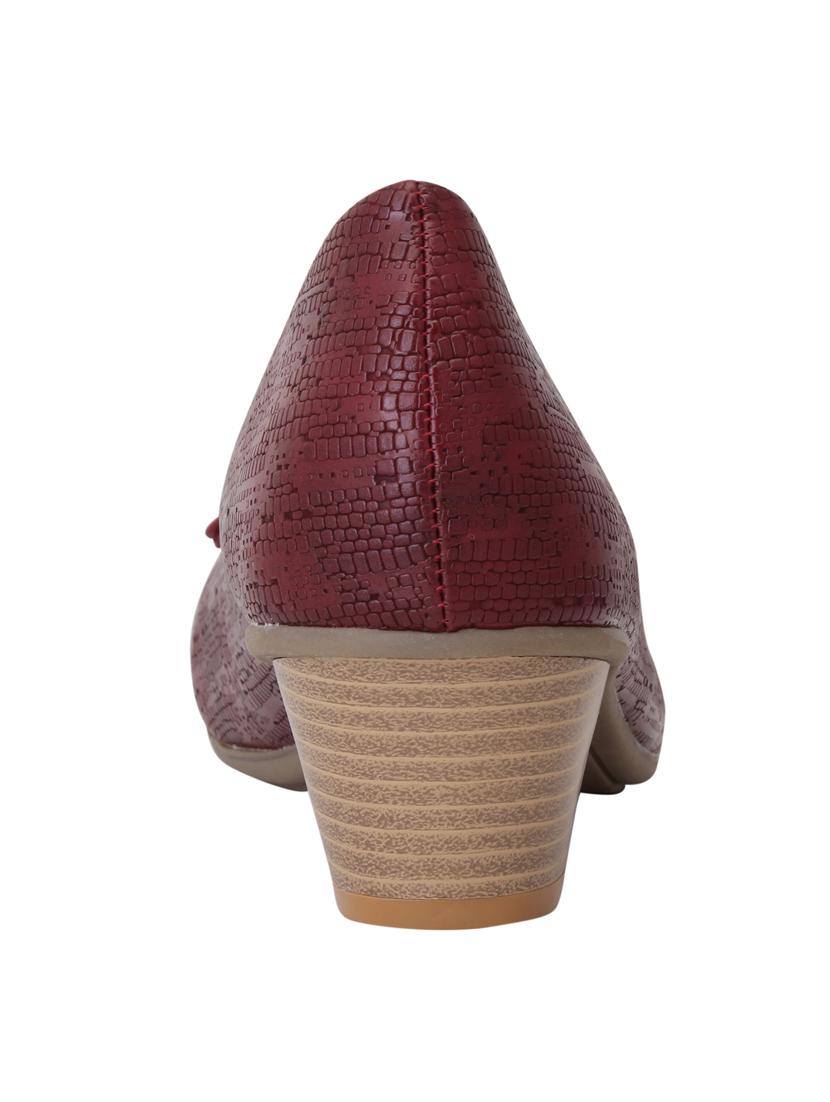 maroon slip on pump - 15216239 - Standard Image - 2