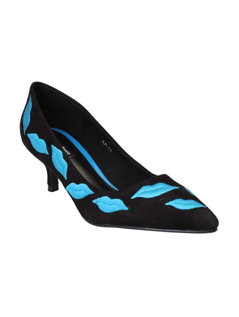 blue slip on pump