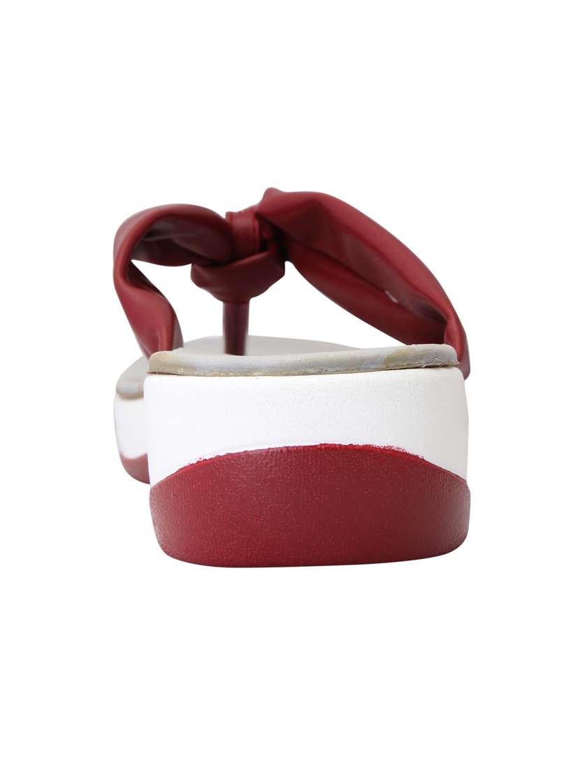 red  leatherette slippers - 15216317 -  Standard Image - 2