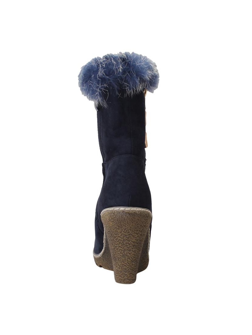 navy suede ankle boot - 15216415 - Standard Image - 2