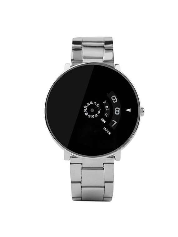 jay creation silver steel belt men's analog watch