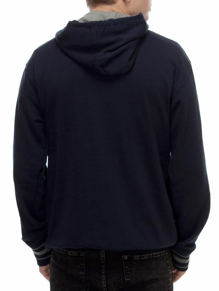 navy blue fleece chest print sweatshirt - 15219590 - Standard Image - 2