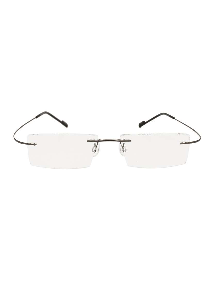 royal son rimless rectangular spectacle frame for women (rs02090er|50|transparent lens)