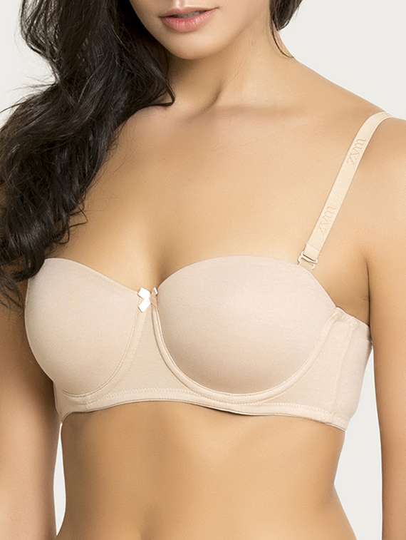 bow patch detachable strap bra 