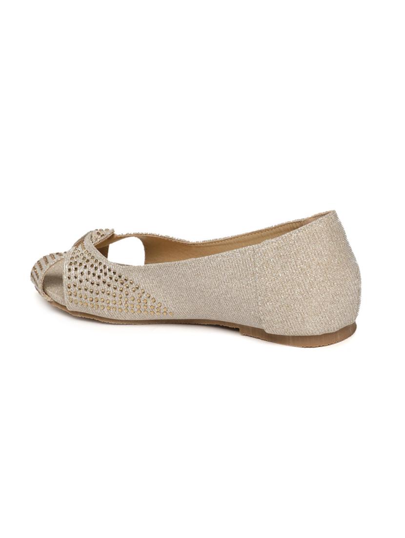 gold slip on ballerina - 15224601 - Standard Image - 2