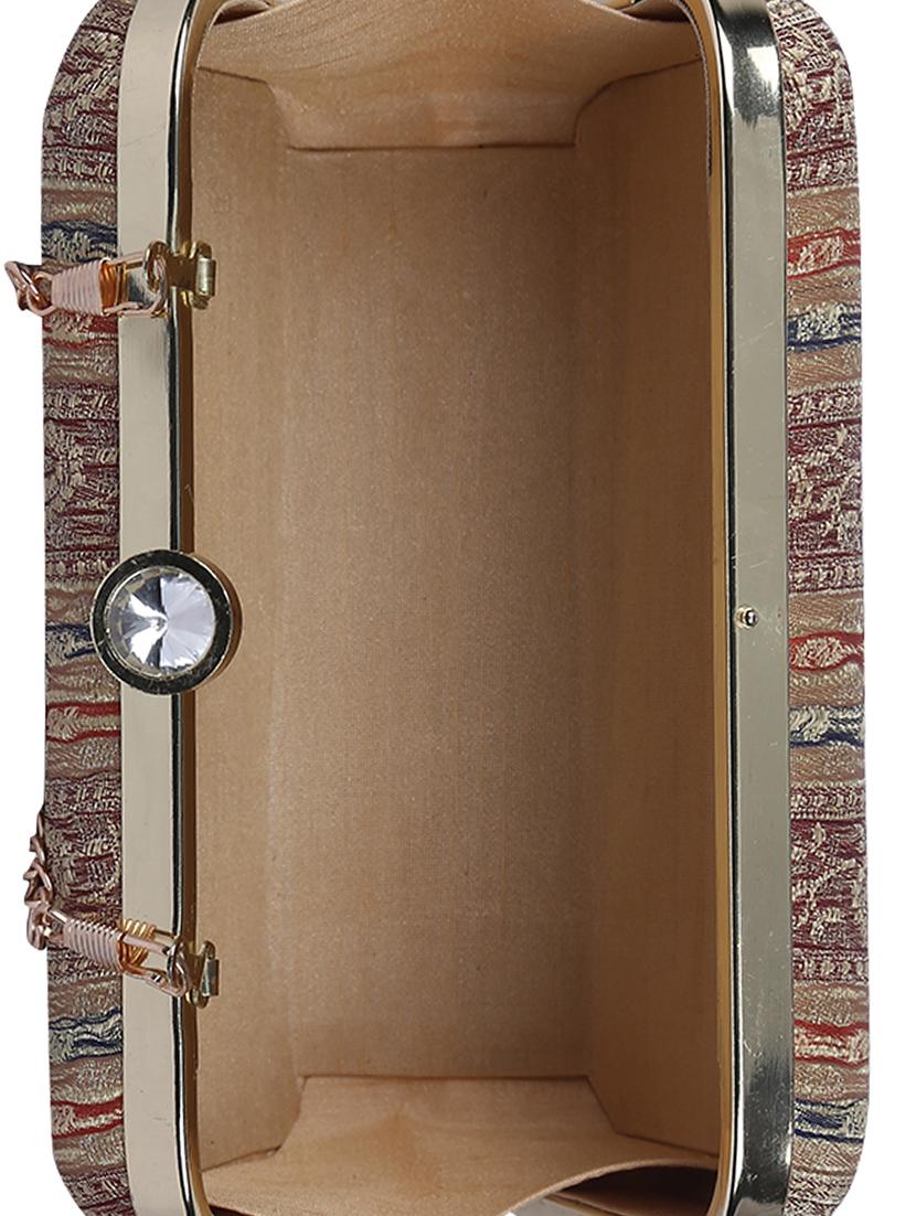 multi colored metal box clutch - 15226848 - Standard Image - 2
