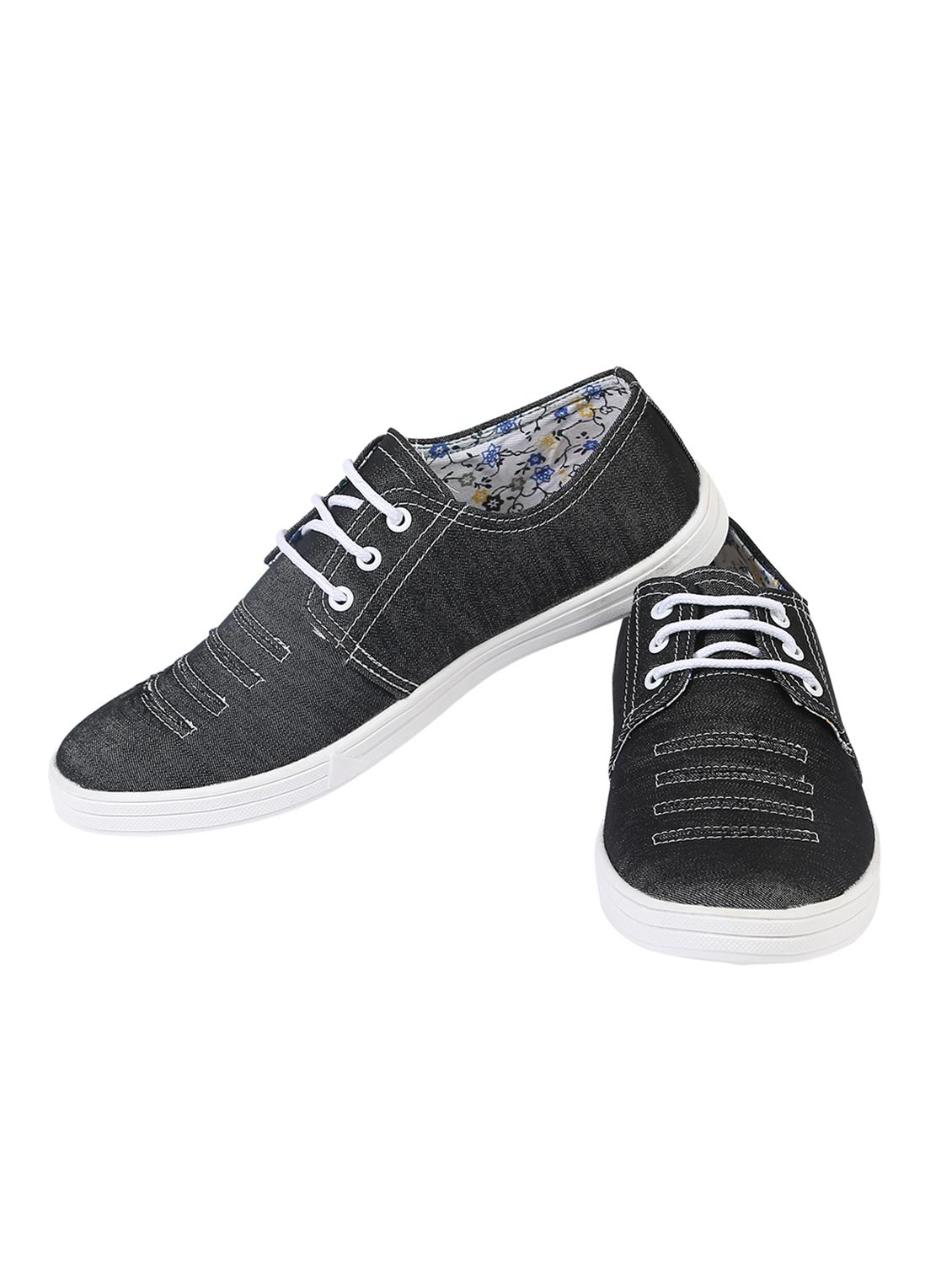 black canvas lace up sneaker - 15227590 - Standard Image - 2