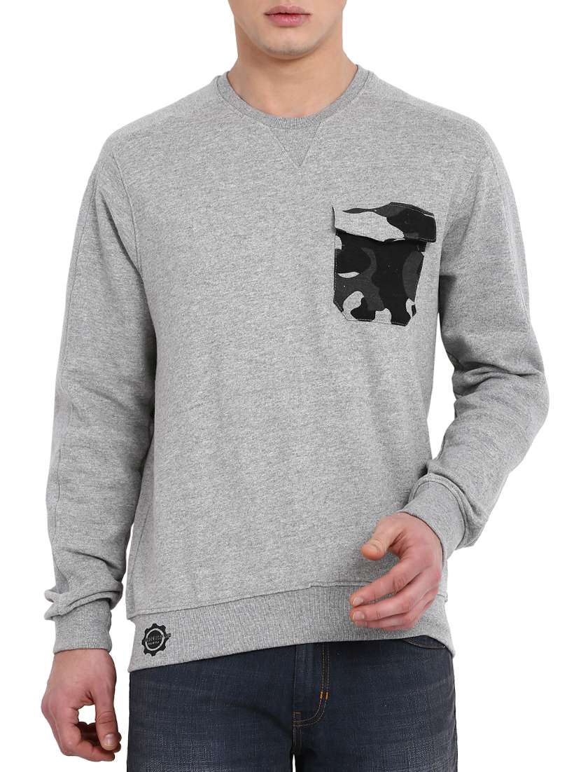 grey cotton sweatshirt