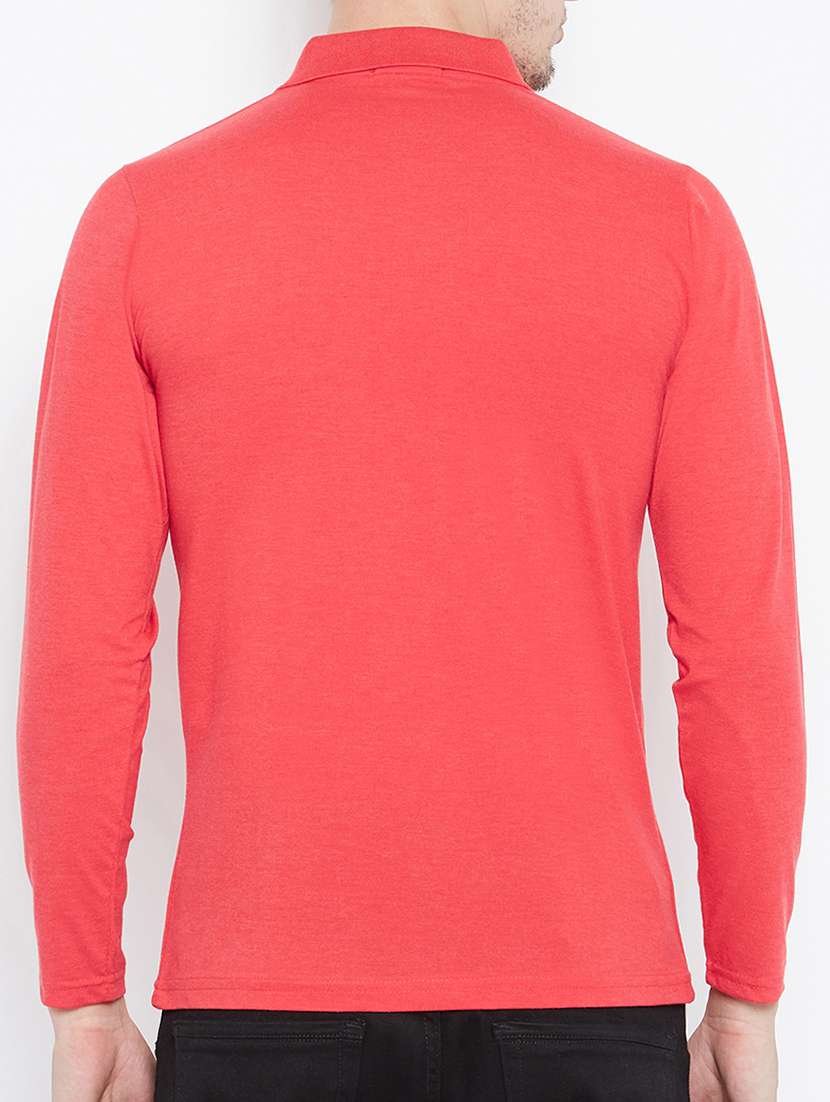 red cotton pocket t-shirt - 15230753 - Standard Image - 2