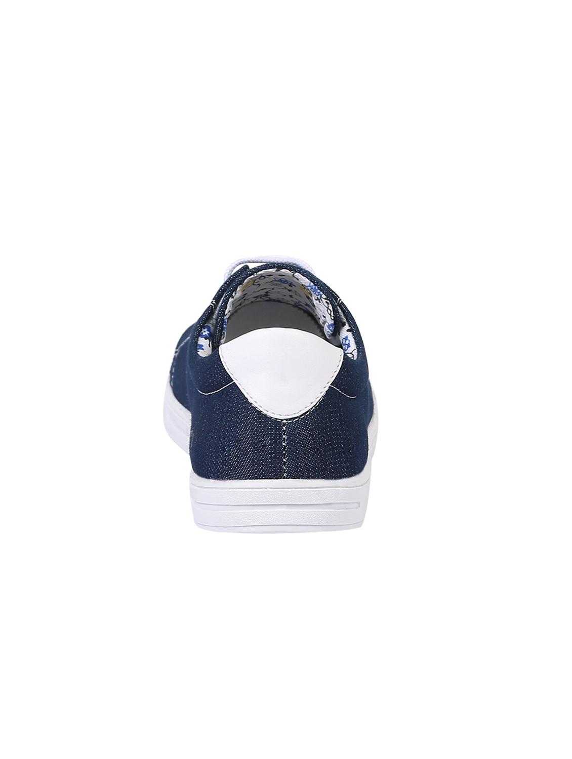 navy denim lace up sneaker - 15230902 - Standard Image - 2