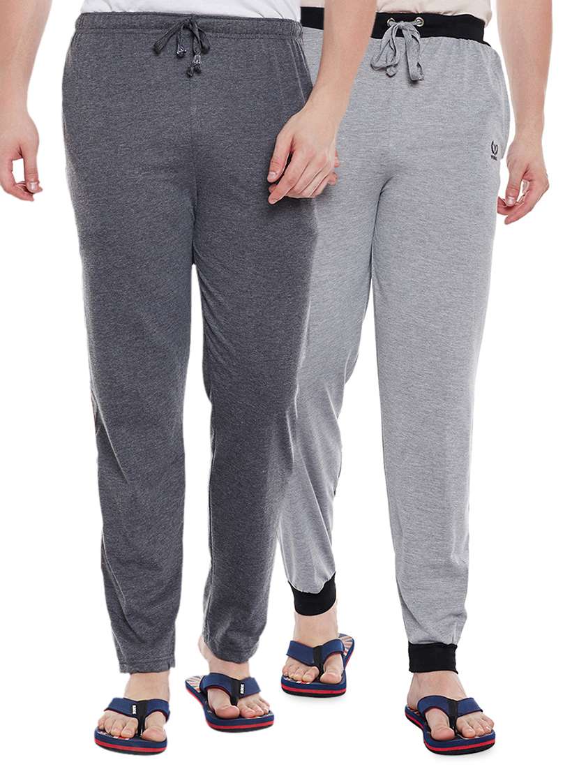 grey cotton  full length track pant