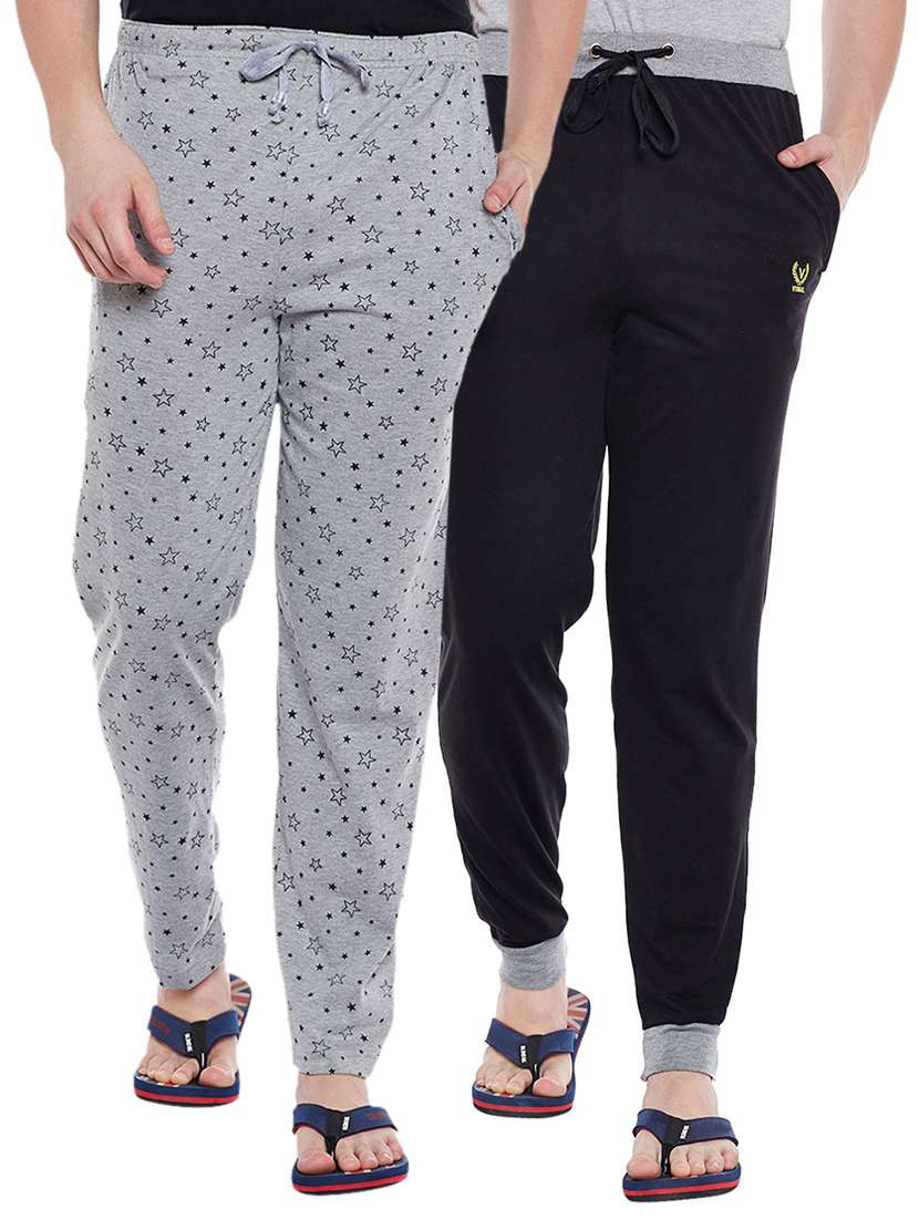 multi colored cotton  full length track pant