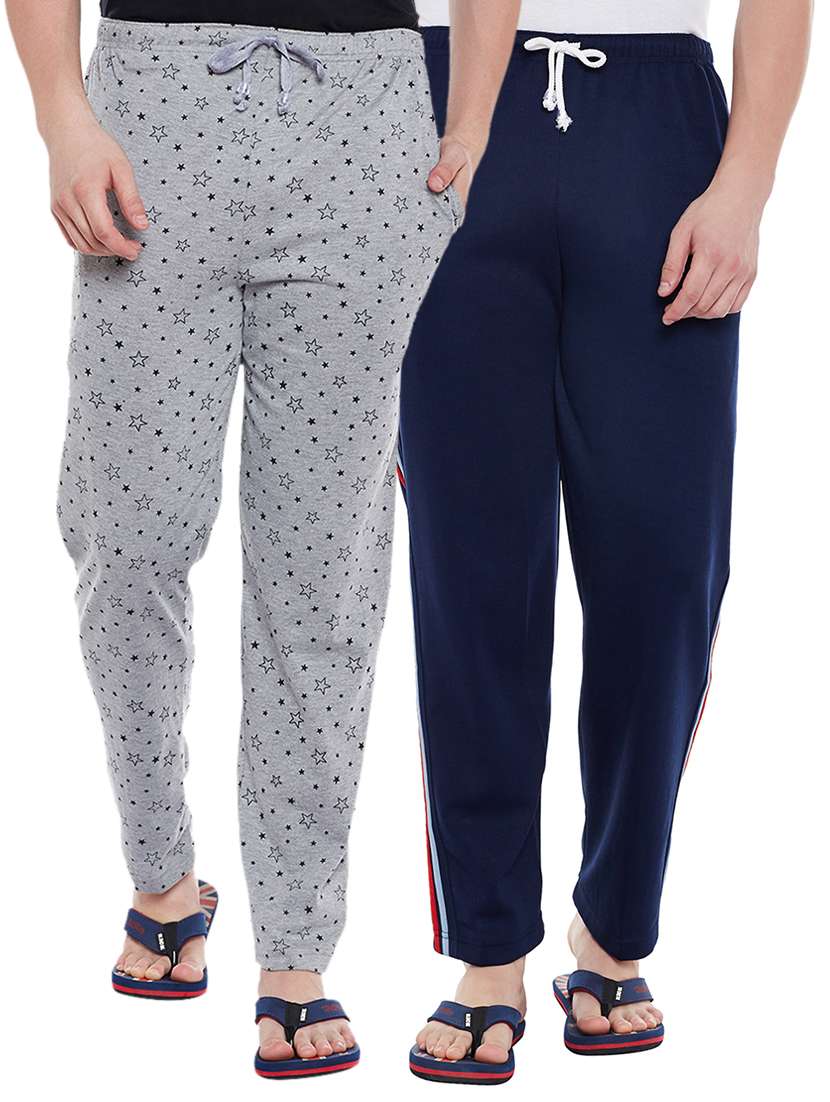 multi colored cotton  full length track pant