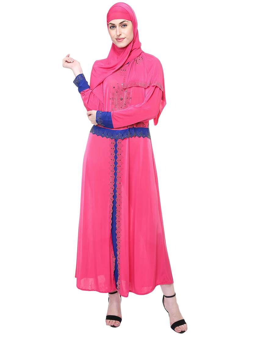 pink viscose aline cloaks & abaya