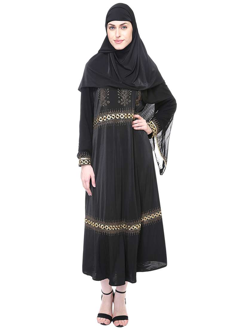 black viscose aline cloaks & abaya