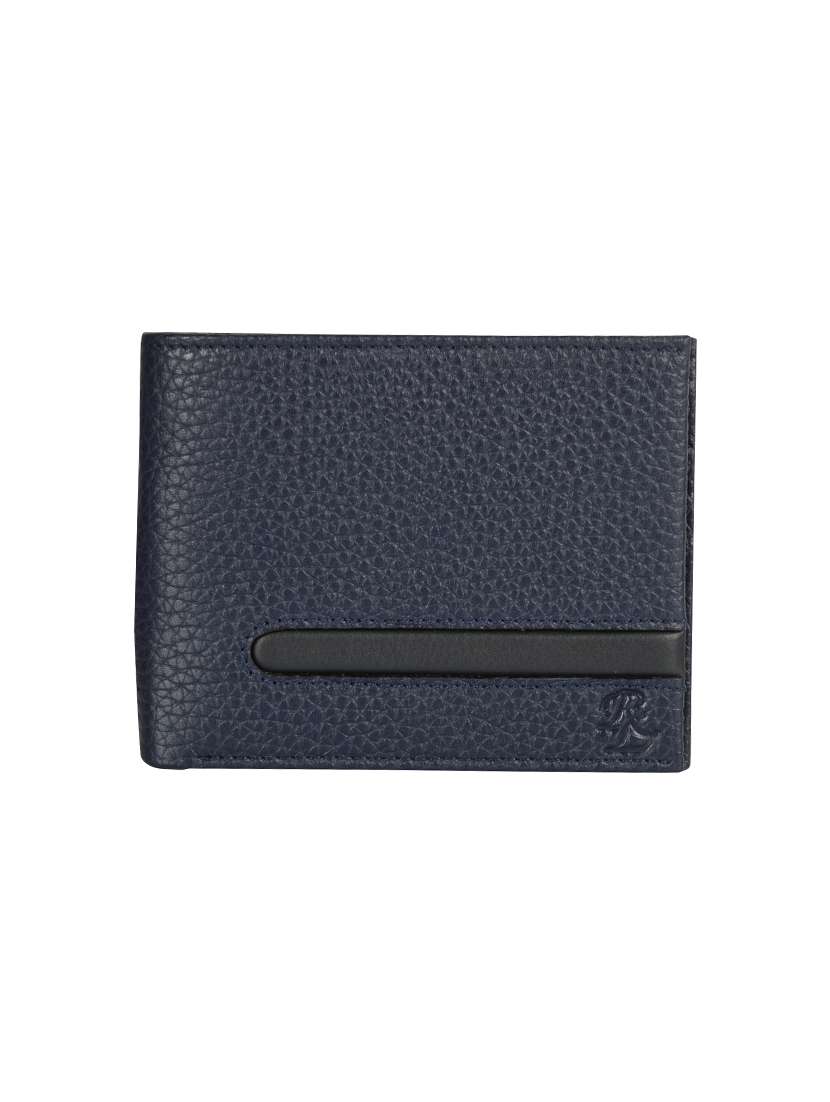 blue leather wallet