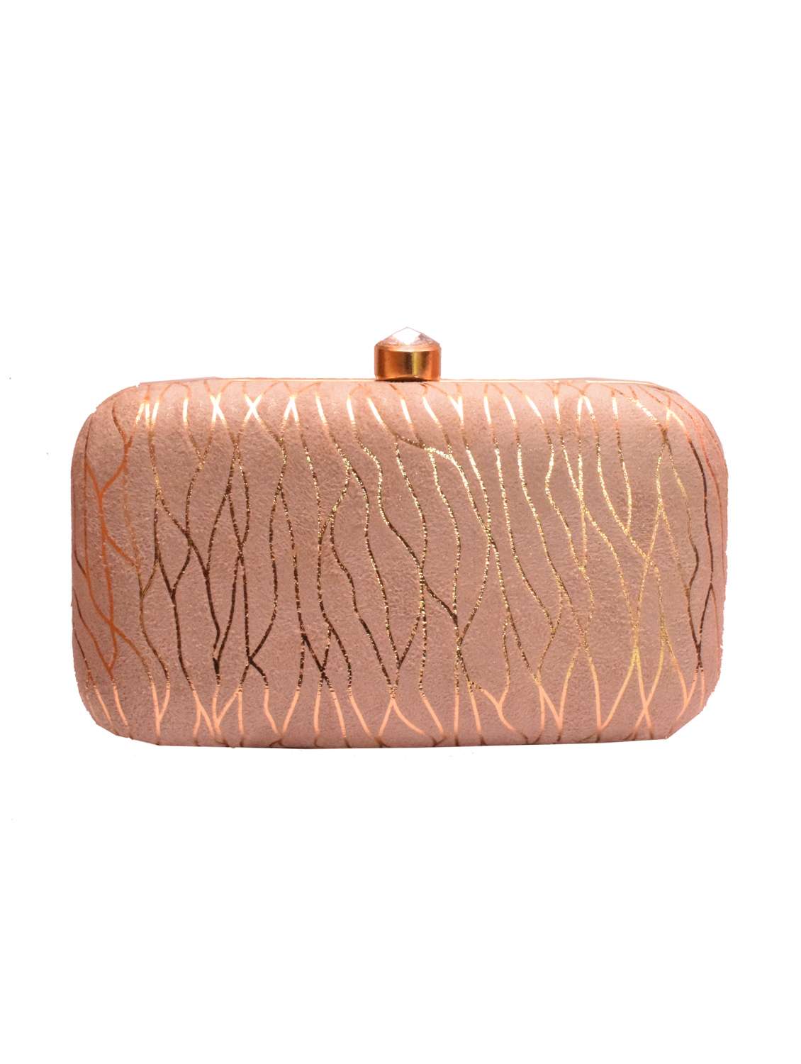 gold velvet box clutch
