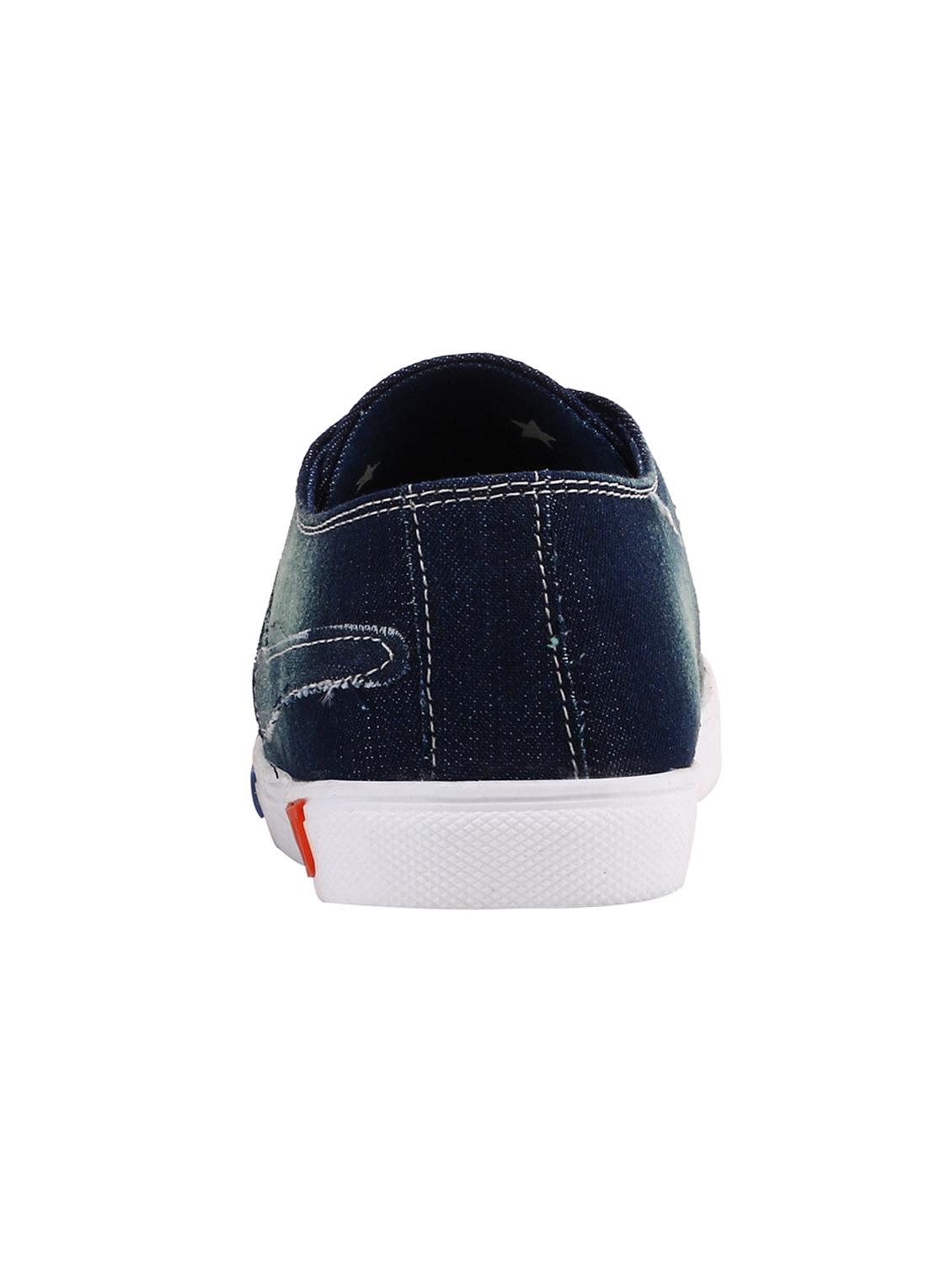 navy denim lace up sneaker - 15237796 - Standard Image - 2
