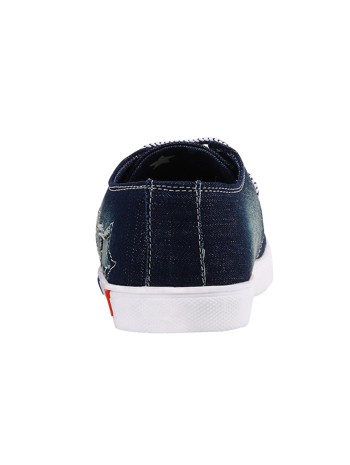 navy denim lace up sneaker - 15237870 - Standard Image - 2