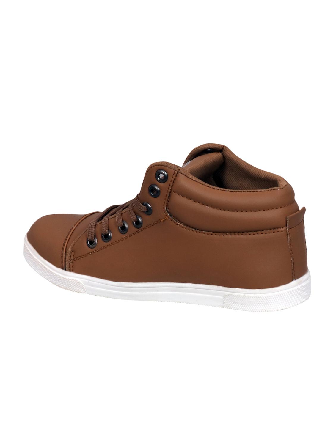 tan leatherette lace up sneaker - 15239777 - Standard Image - 2