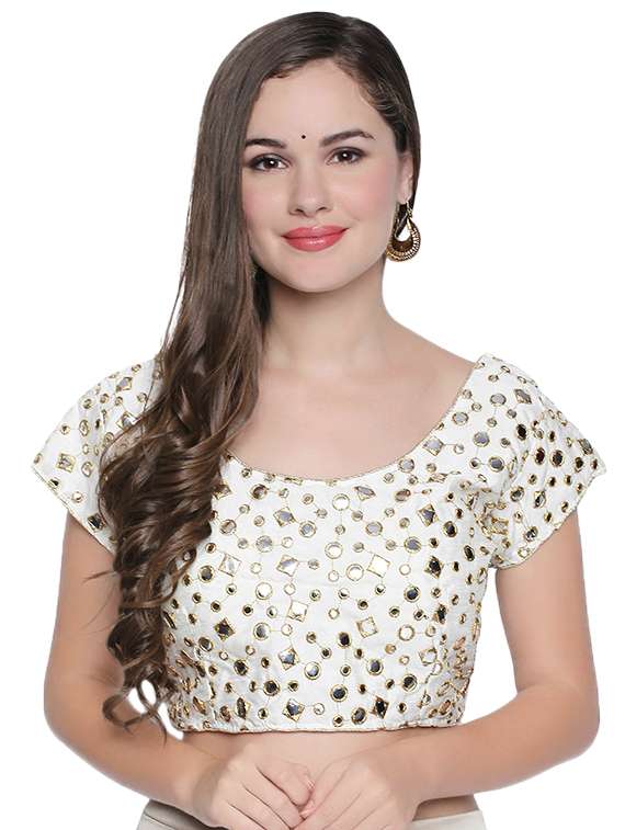white embroidered blouse