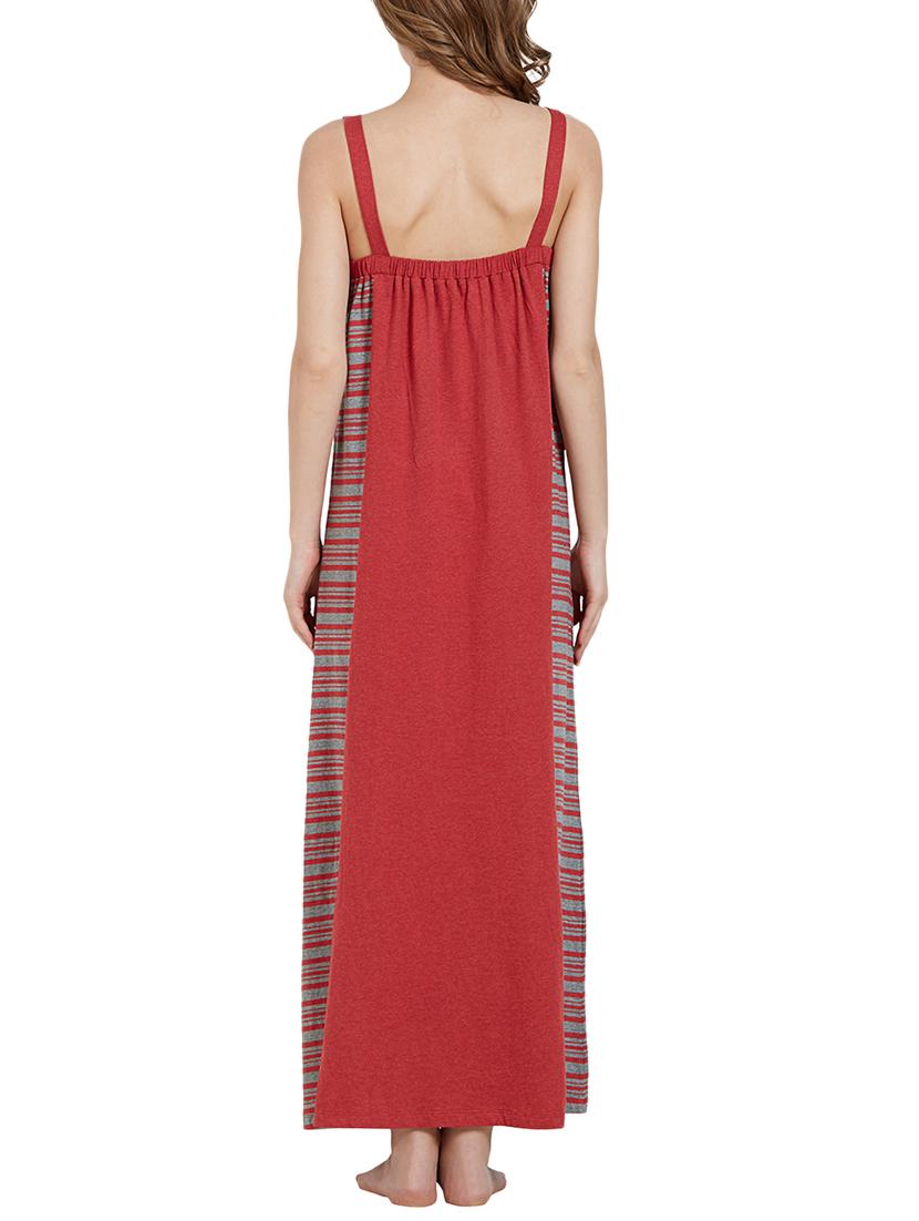 striped sleeveless nighty - 15240494 - Standard Image - 2