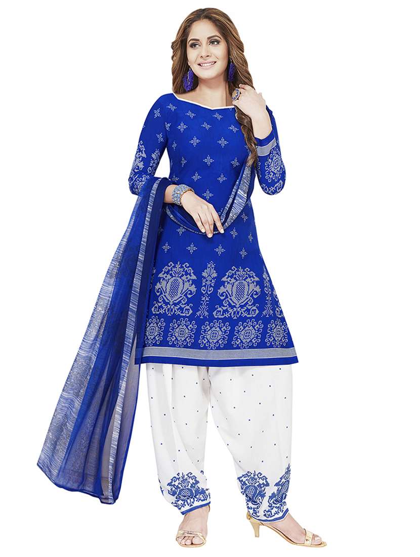 printed unstitched salwar suit