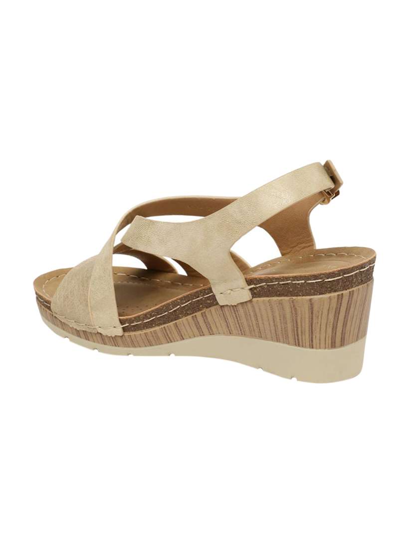 beige back strap wedge - 15242128 -  Standard Image - 2