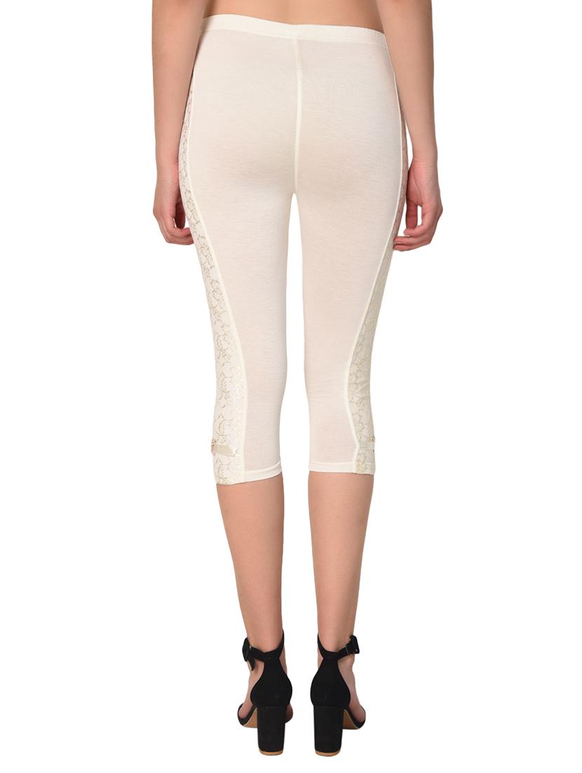 white solid leggings capri - 15249774 - Standard Image - 2