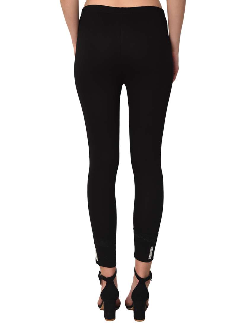 black solid leggings - 15249778 - Standard Image - 2