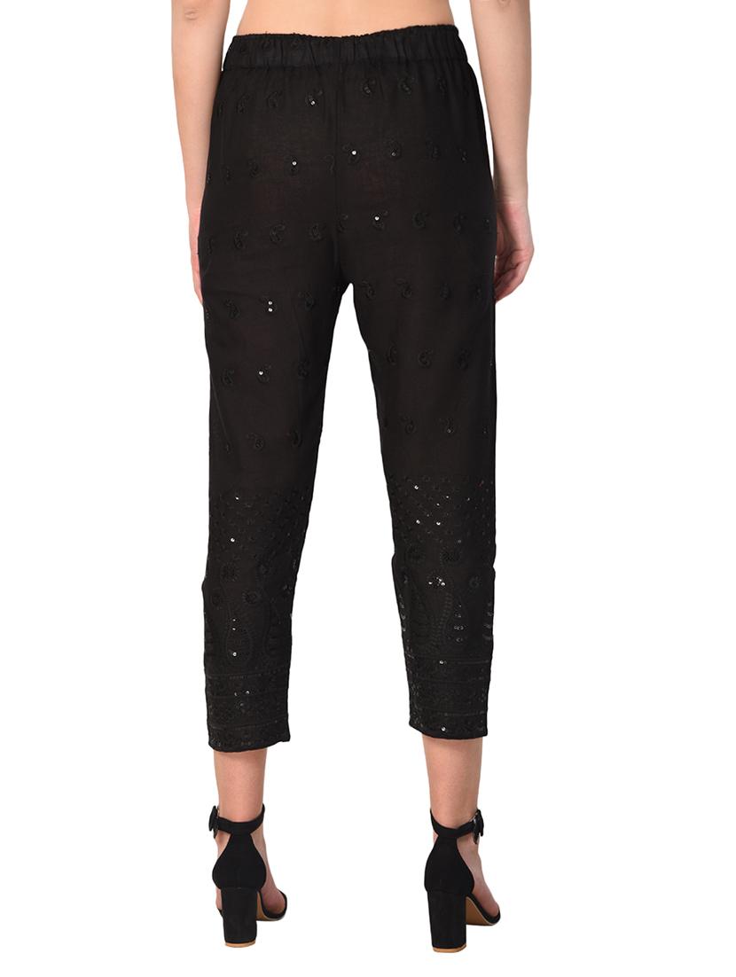 flat front embroidered trouser - 15254228 - Standard Image - 2